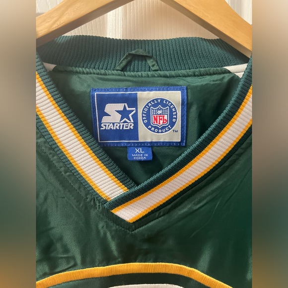 STARTER - NWT 90's Vintage XL Green Bay Packers Football Pullover Windbreaker - Picture 3 of 8
